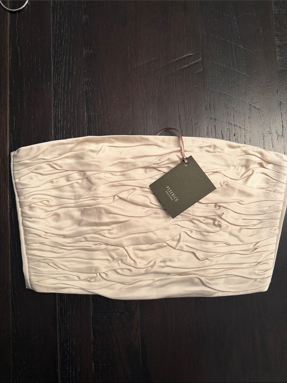 Satin Ruched Strapless Bandeau